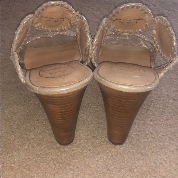 Jack Rogers size 10 Luccia platinum slide wedges - Picture 6 of 8